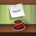 A Message Saying Thanx! Royalty Free Stock Photo