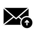 Message send vector glyph flat icon Royalty Free Stock Photo