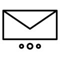 Message sending, mail, Isolated Vector icon which can easily modify or edit