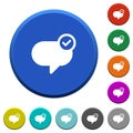 Message sent beveled buttons
