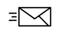 Message Sent Envelope with Speed Lines Vector Icon, vector design Generative AI Royalty Free Stock Photo
