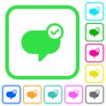 Message sent vivid colored flat icons icons