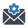 Message setting glyph color flat vector icon Royalty Free Stock Photo