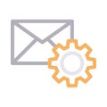 Message setting vector color line icon Royalty Free Stock Photo
