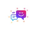 Message speech bubbles with Smile icon. Vector