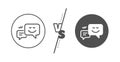 Message speech bubbles with Smile line icon. Vector