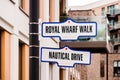 Message Street sign in Silvertown Royalty Free Stock Photo