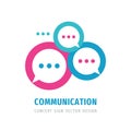 Message talking - speech bubbles vector business logo concept illustration in flat style. Dialogue icon. Chat sign. Social media Royalty Free Stock Photo