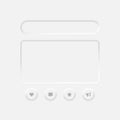 Message task concept in neumorphic style design template. Message title and subject with social media icons concept