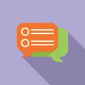 Message task schedule icon flat vector. Event time Royalty Free Stock Photo
