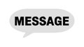 MESSAGE Text in Speech Bubble, Communication Vector Label Generative AI Royalty Free Stock Photo
