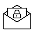 Message thin line vector icon Royalty Free Stock Photo