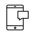 Message thin line vector icon Royalty Free Stock Photo