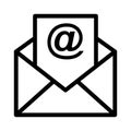 Message thin line vector icon Royalty Free Stock Photo