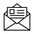 Message thin linet vector icon Royalty Free Stock Photo