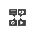 Message types icon vector Royalty Free Stock Photo