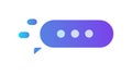 Message Typing Icon, Simple Speech Bubble with Dots, vector design Generative AI Royalty Free Stock Photo