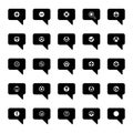 Message user interface icon include plus,remove,cross,search,download,upload,hearth,lock,check,user,setting,block,secure,airplane, Royalty Free Stock Photo