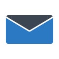 Message glyph flat vector icon Royalty Free Stock Photo
