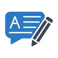 Message glyph color flat vector icon Royalty Free Stock Photo