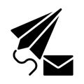 Message glyph flat vector icon Royalty Free Stock Photo