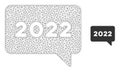 2022 Message Vector Mesh Wire Frame Model Royalty Free Stock Photo