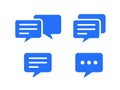 Message writing icon vector set. Support chat pictogram.