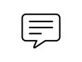 Message writing outline vector icon. Support chat pictogram.
