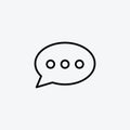 Messageline in Thin line black color. flat simple vector symbols illustration Royalty Free Stock Photo