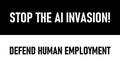 Message that express opposition to artificial intelligence \