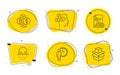 Messages, Bitcoin exchange and Waiting icons set. Report, Face recognition and Packing boxes signs. Vector