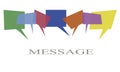 Messages concept illustration. Communication balls in assorted colors