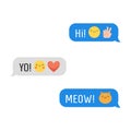 Messages with cute emoji and text. Part one.