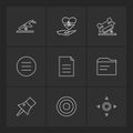 messages , email , document , speaker, sound , eps icons set vector