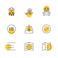 messages , email , document , speaker, sound , eps icons set vector