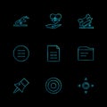 messages , email , document , speaker, sound , eps icons set vector