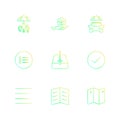 messages , email , document , speaker, sound , eps icons set vector