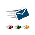 messages email icon logo design vector in modern style Royalty Free Stock Photo