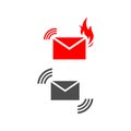 messages email icon logo design vector in modern style Royalty Free Stock Photo