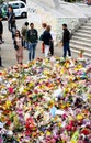 Messages and floral tributes to the victims of the London Bridge terrorist attacks.