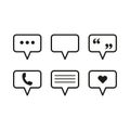 Messages icons different. Chat icon set. Chat dialogue bubble text. Vector illustration. Stock image. Royalty Free Stock Photo