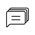 Messages outline vector icon