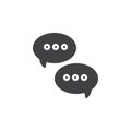 Messages speech bubbles icon vector, filled flat sign, solid pictogram isolated on white