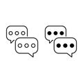 Messages, Speech bubbles outline and glyph icons