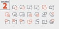 Messages UI Pixel Perfect Well-crafted Vector Thin Line Icons 48x48 Ready for 24x24 Grid for Web Graphics and Apps with Royalty Free Stock Photo