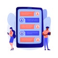 Messaging application abstract concept vector illustration.
