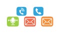 Messaging & Call Icons: Digital Communication Suite Vector, vector design Generative AI Royalty Free Stock Photo