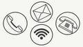 Messaging & Calling, Digital Communication Options, vector design Generative AI Royalty Free Stock Photo