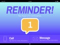 Messaging Communication Notification Alert Reminder Concept