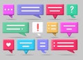 Messaging 3d balloons Royalty Free Stock Photo